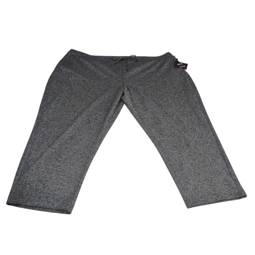 Ava & Viv Women's Plus Size Black/White  Tweed Straight Leg Pants Sz 4X NWT - Picture 3 of 7